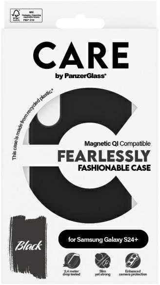 Panzer Glass CARE by PanzerGlass Fashion QI Case Samsung Galaxy S24 Plus dėklas telefonui juodos spalvos 1167