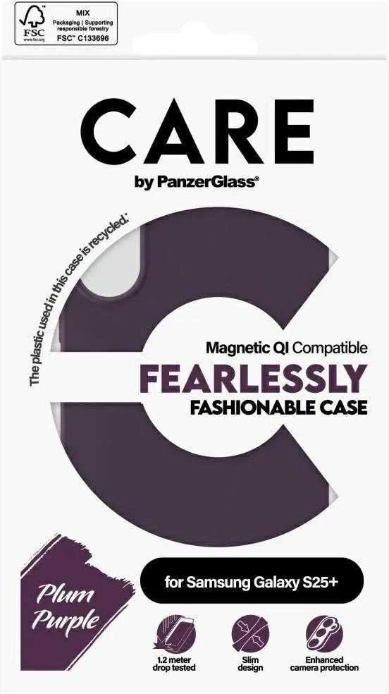 Panzer Glass CARE by PanzerGlass Fashion QI Samsung Galaxy S25 Plus - dėklas telefonui violetinės spalvos