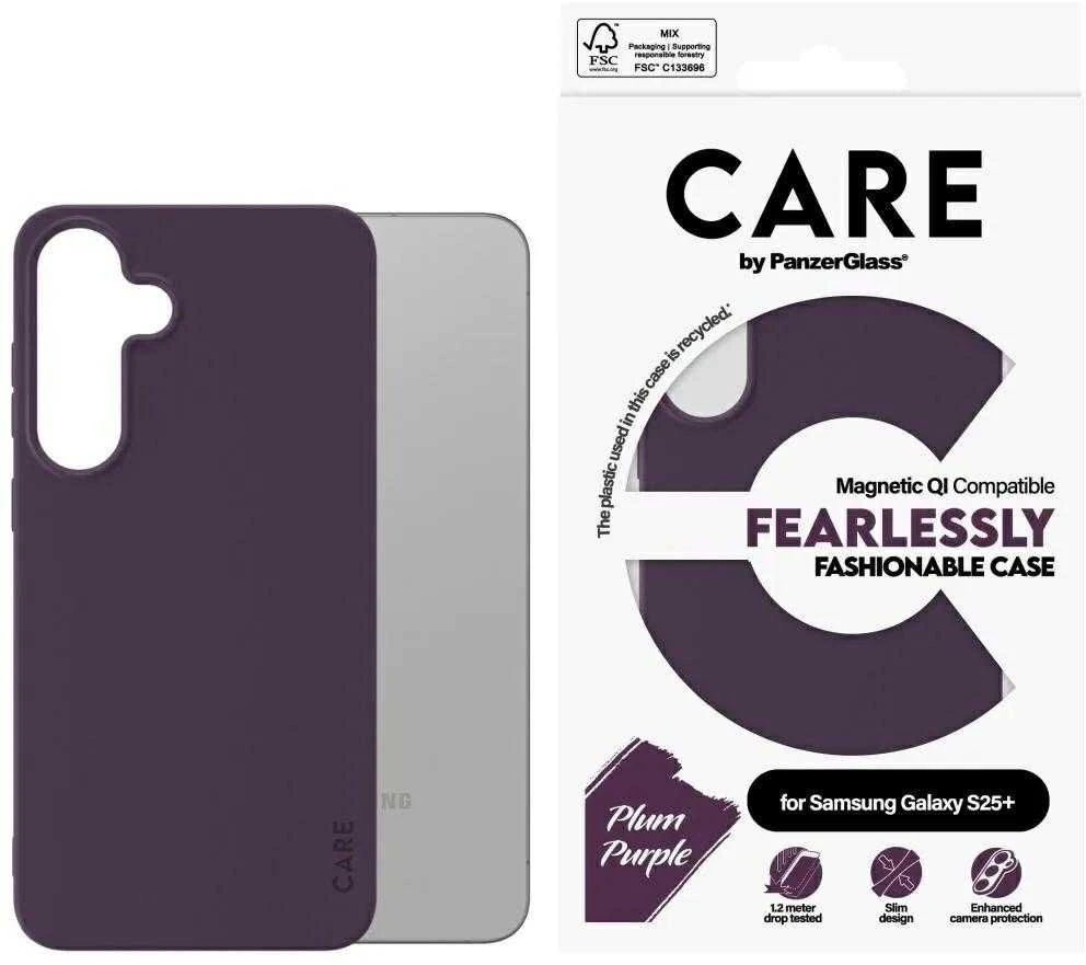 Panzer Glass CARE by PanzerGlass Fashion QI Samsung Galaxy S25 Plus - dėklas telefonui violetinės spalvos