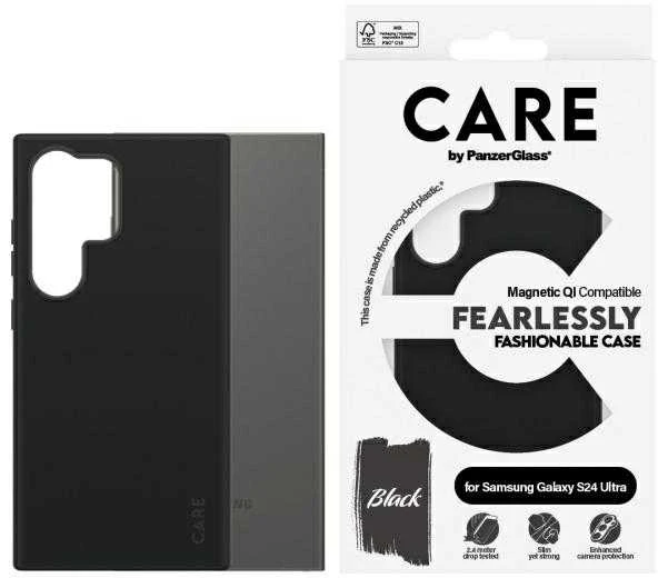Panzer Glass CARE by PanzerGlass Fashion QI Case Samsung Galaxy S24 Ultra dėklas telefonui juodos spalvos 1168