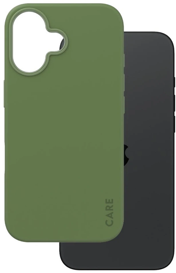 Panzer Glass CARE by PanzerGlass Fashion galinis dangtelis MagSafe, skirtas iPhone 16 – žalias