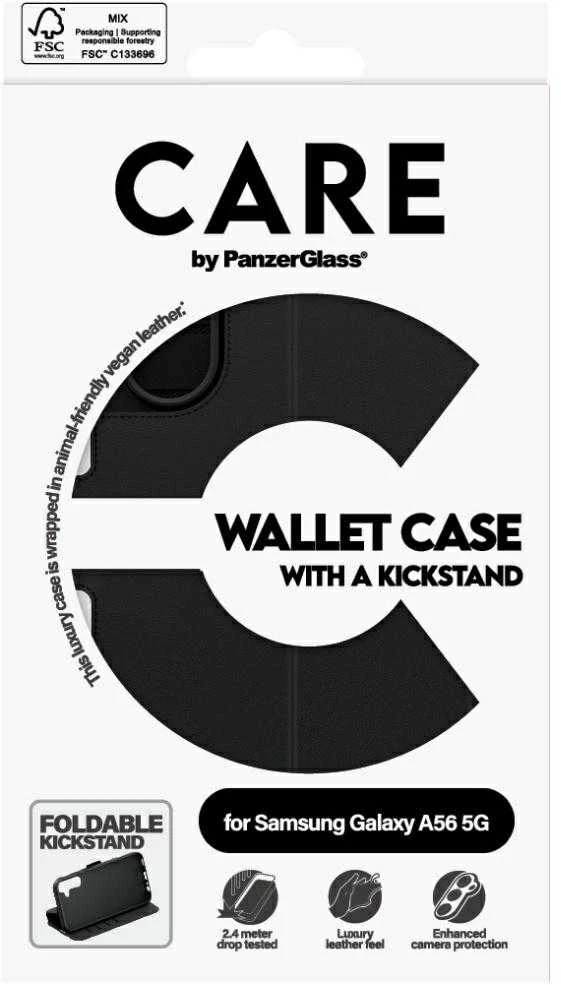 Panzer Glass CARE by PanzerGlass Feature Wallet Kickstand Samsung Galaxy A56 5G dėklas telefonui juodos spalvos