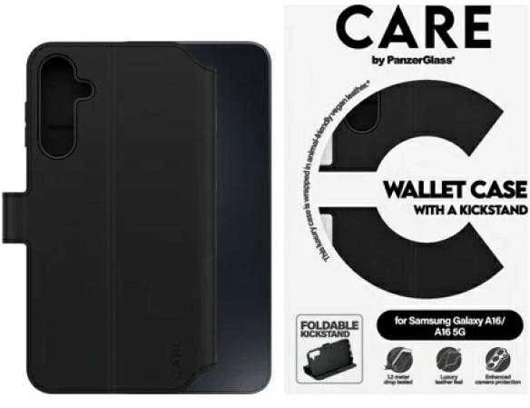 Panzer Glass CARE by PanzerGlass Feature Kickstand Wallet Samsung Galaxy A16 / A16 5G dėklas telefonui juodos spalvos 3801