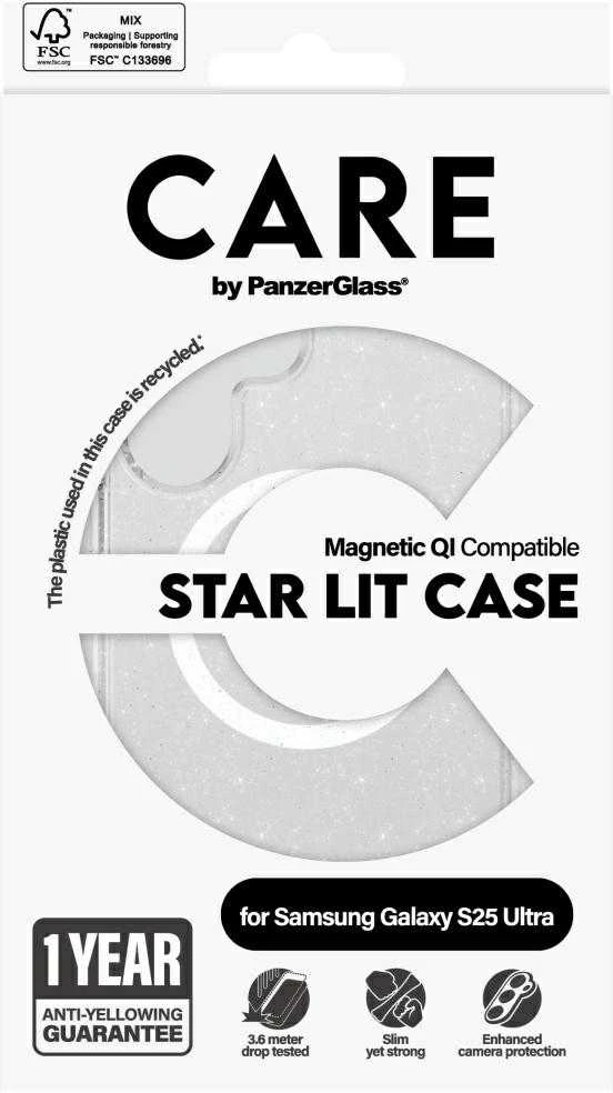 Panzer Glass CARE by PanzerGlass Flagship Urban Combat StarLight Baltas QI Samsung Galaxy S25 Ultra dėklas telefonui skaidrus