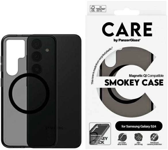 Panzer Glass CARE by PanzerGlass Flagship QI Case Samsung Galaxy S24 dėklas telefonui pilkos spalvos 1156
