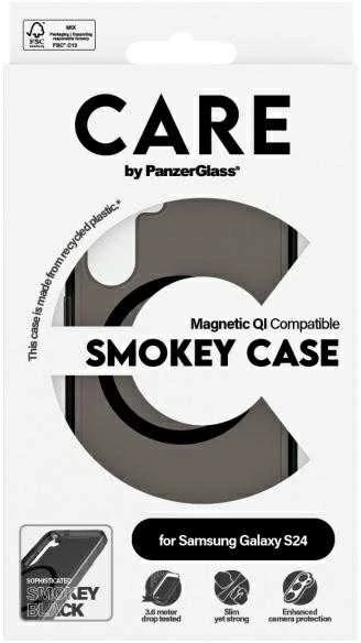Panzer Glass CARE by PanzerGlass Flagship QI Case Samsung Galaxy S24 dėklas telefonui pilkos spalvos 1156