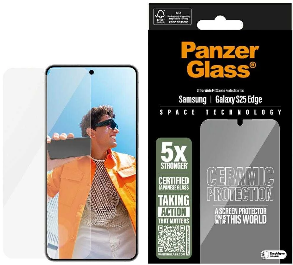 Panzer Glass Ceramic glass PanzerGlass Ultra-Wide Fit skirtas Samsung Galaxy S25 Edge