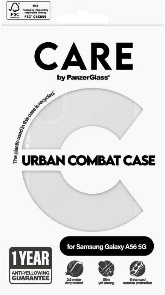 Panzer Glass Dėklas CARE by PanzerGlass Flagship Urban Combat skirtas Samsung Galaxy A56 5G skaidrus