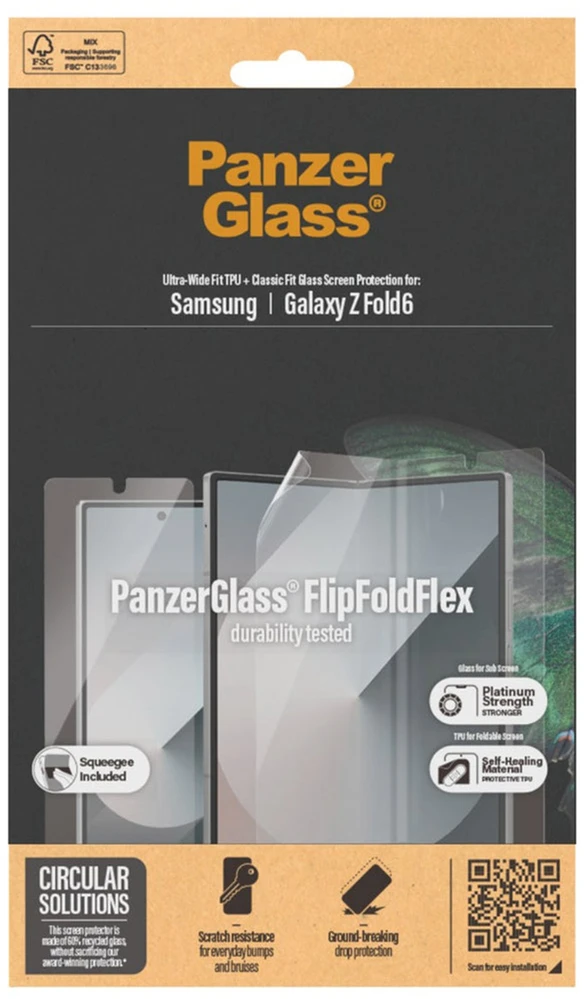 Panzer Glass PanzerGlass Case Friendly ekrano apsauginė plėvelė, juoda, skirta Samsung Galaxy Z Fold 6