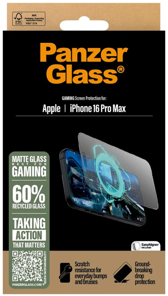 Panzer Glass PanzerGlass Ultra Wide Fit ekrano apsauga su aplikatoriumi, skirta iPhone 16 Pro Max