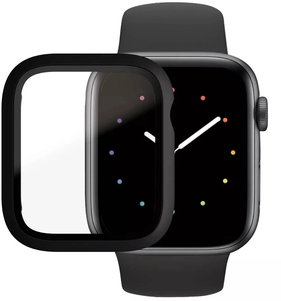 Panzer Glass PanzerGlass Viso korpuso Apple Watch Series 4/5/6/Se 44mm ekrano apsauga, Juoda