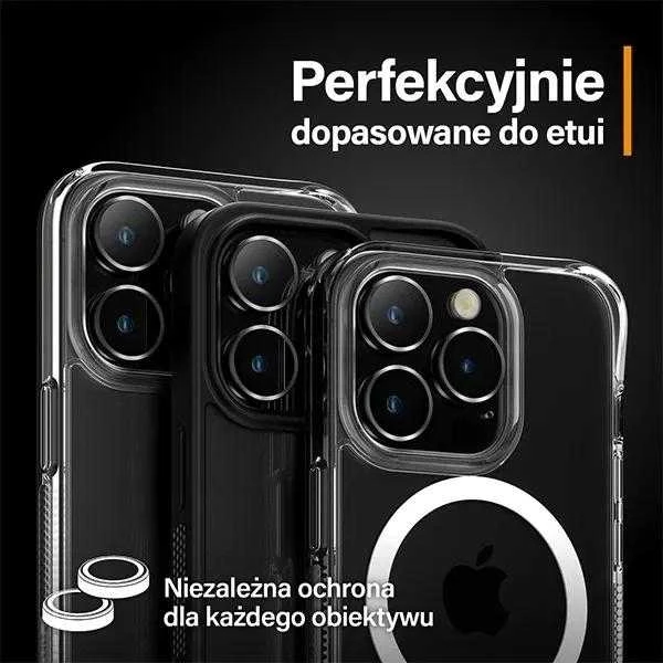Panzer Glass PanzerGlass™ lankeliai fotoaparato objektyvo apsauga iPhone 15 Pro | 15 Pro Max | Juodas Metalas
