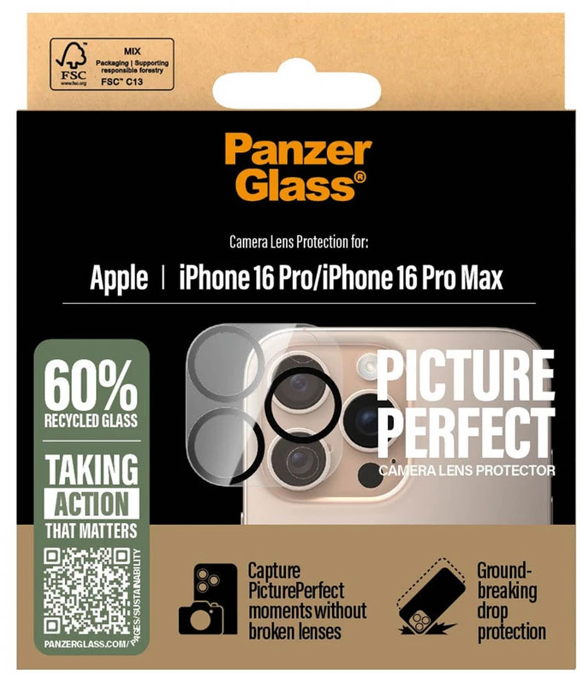 Panzer Glass PanzerGlass PicturePerfect kameros objektyvo apsauga, skirta iPhone 16 Pro / 16 Pro Max – skaidri