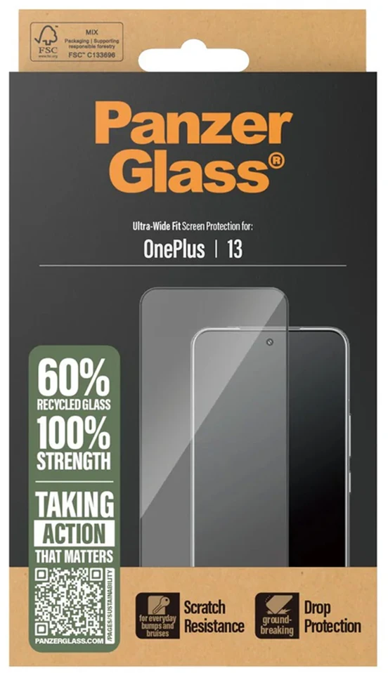 Panzer Glass PanzerGlass Ultra-Wide Fit antibakterinė ekrano apsauga, skirta OnePlus 13