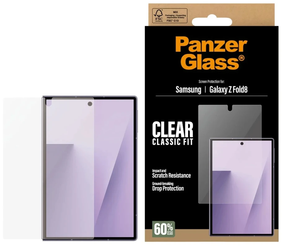Panzer Glass PanzerGlass Ultra-Wide Fit antibakterinė ekrano apsauga, skirta Samsung Galaxy Z Fold 8