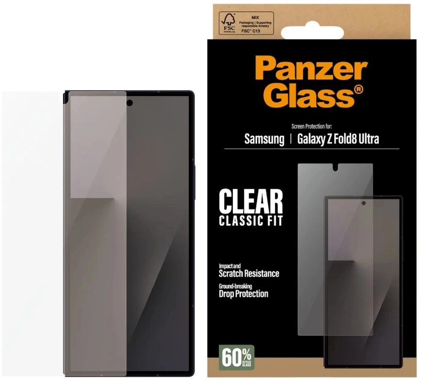 Panzer Glass PanzerGlass Ultra-Wide Fit antibakterinė ekrano apsauga, skirta Samsung Galaxy Z Fold 8 Ultra