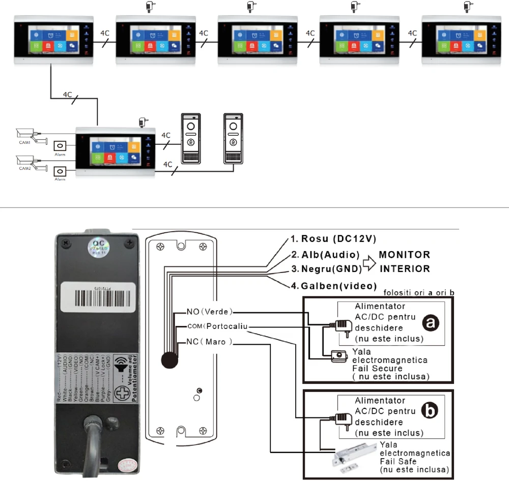 Papildomas monitorius PNI SafeHome PT720MW išmaniajai vaizdo telefonspynei