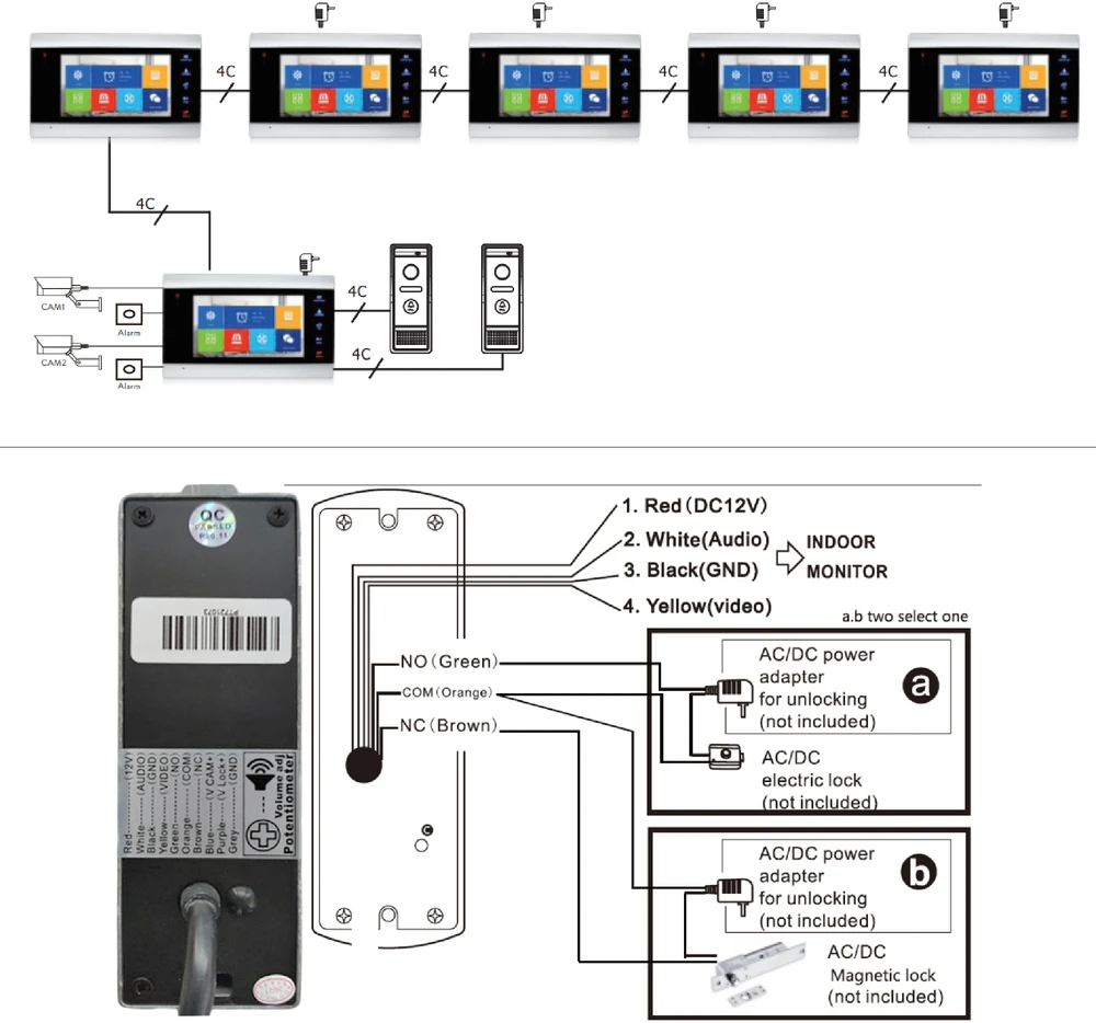 Papildomas monitorius PNI SafeHome PT720MW išmaniajai vaizdo telefonspynei