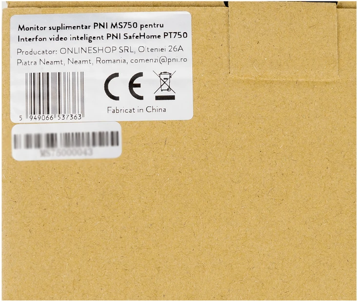 Papildomas PNI MS750 monitorius, skirtas PNI SafeHome PT750 išmaniajai vaizdo telefonspynei