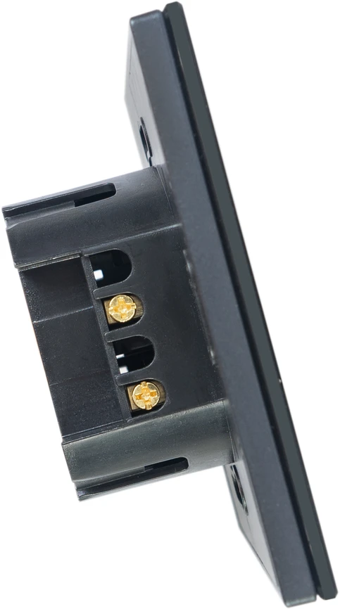 Paprastas jutiklinis jungiklis PNI SH121, pagamintas iš stiklo, juodas, su LED indikatoriumi, 10A 200W