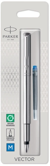 Parker Vector nerūdijančio plieno plunksnakotis, vidutinis