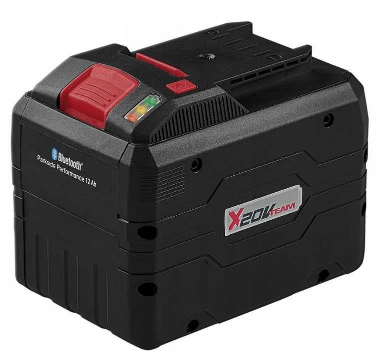 Parkside 12Ah 20V akumuliatorius su Bluetooth indikacija