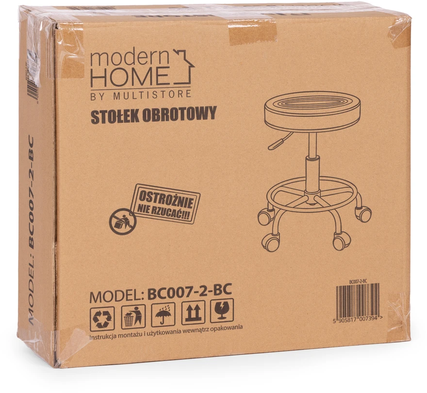 Kėdė su pasukamu mechanizmu ModernHome BC007-2-BC, 38.5x38.5 cm