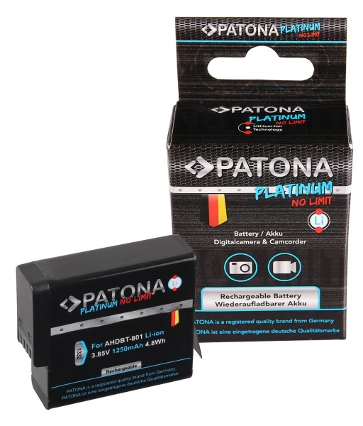 Patona Akumuliatorius skirtas GoPro Hero 8 AHDBT-801 Hero 7 AHDBT-701 Hero 6 Hero 5 AHDBT-501