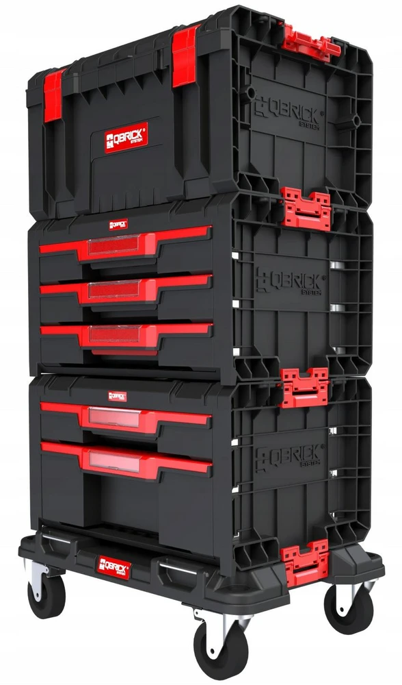Q-Brick Įrankių dėžės Qbrick System PRO, Juodos/Raudonos spalvos