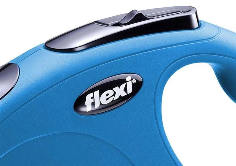Flexi New Classic S pavadėlis šunims iki 12kg virvinis 5m mėlynos spalvos