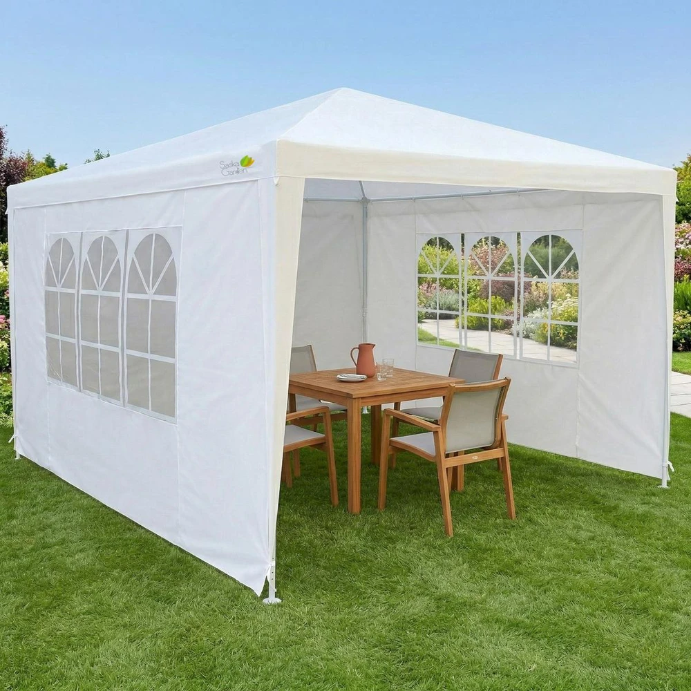 Saska Garden Sodo palapinė 3x4 metrių balta