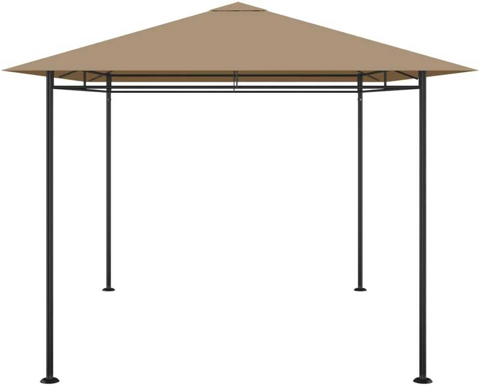 Pavėsinė, taupe spalvos, 384x281x270 cm, 180g/m²