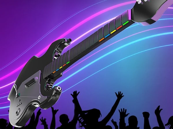 PDP Riffmaster Juoda, Pilka Gitara Analoginis / skaitmeninis PC, XBOX One, XBOX Series S, XBOX Series X