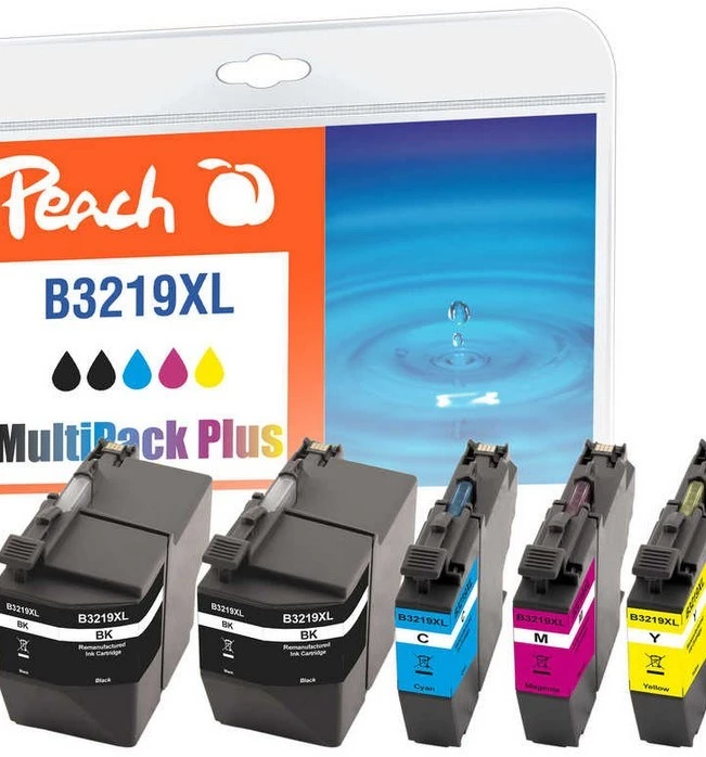 PEC Peach 320288 rašalo kasetė 5 vnt Derantis Didelė (XL) išeiga Juoda, Žydras, Rausvai raudona, Geltona