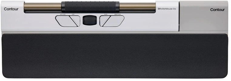 Pelė Carruzzo Contour Design RollerMouse Go Dock atrama riešui Plastikas, Veganiška oda Juoda, Pilka