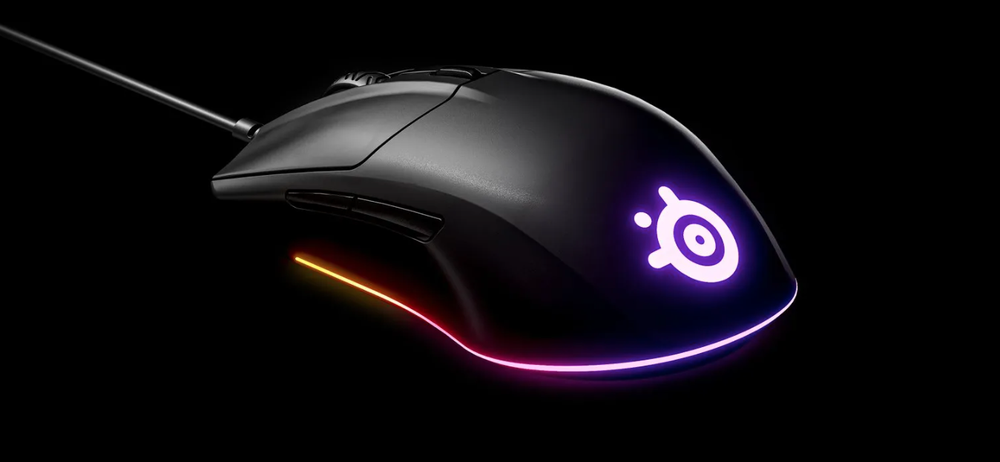 Žaidimų pelė SteelSeries su laidu Rival 3, Juodos spalvos