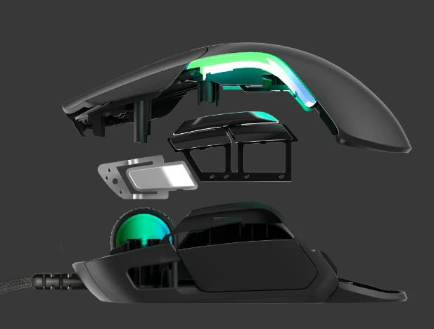 Žaidimų pelė su laidu SteelSeries Rival 5, Juodos spalvos