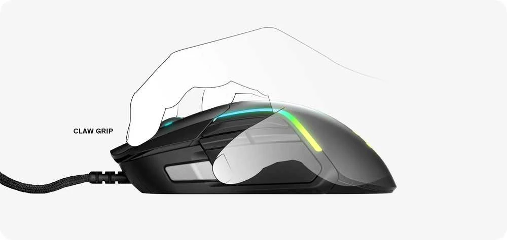 Žaidimų pelė su laidu SteelSeries Rival 5, Juodos spalvos