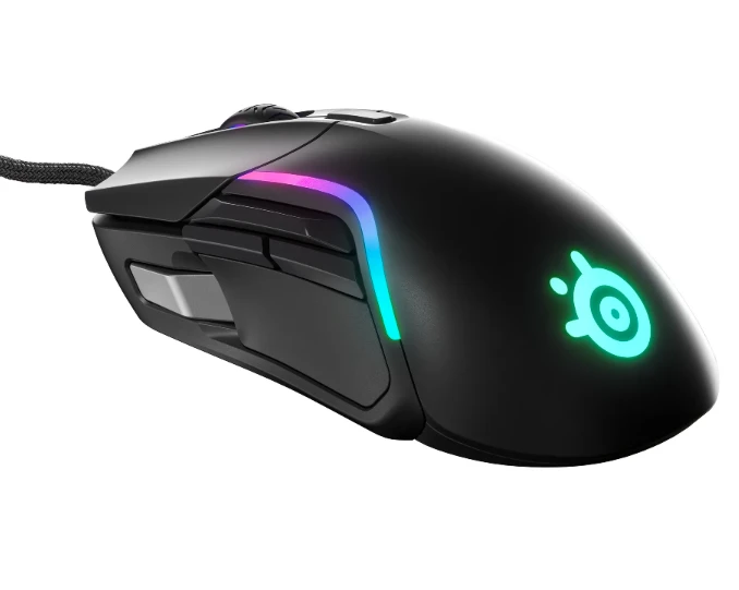 Žaidimų pelė su laidu SteelSeries Rival 5, Juodos spalvos