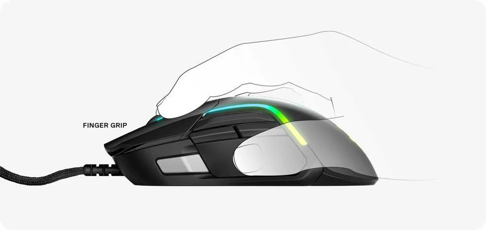 Žaidimų pelė su laidu SteelSeries Rival 5, Juodos spalvos
