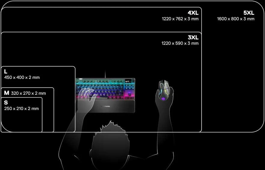 Medžiaginis pelės kilimėlis žaidimams SteelSeries QcK Small