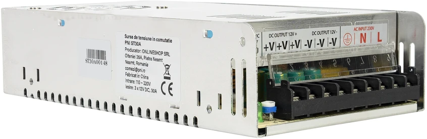 Perjungiamasis įtampos šaltinis PNI ST30A 12V 30A 360W
