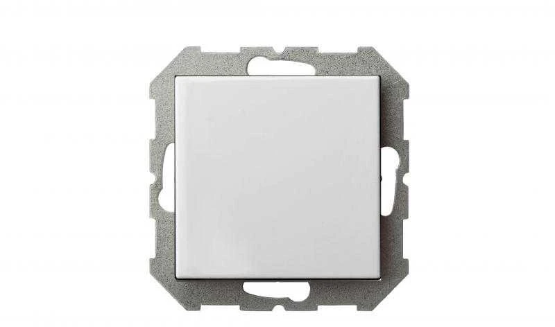 Liregus Jungiklis EPSILON, 1 klavišo, be rėmelio, su baltos sp. LED, baltas