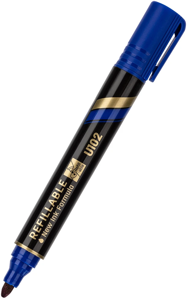 Permanentinis žymeklis DELI U102 apvalus 1,5 mm mėlynos spalvos