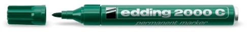 Permanentinis žymeklis Edding 2000C, apvaliu galiuku, 1,5-3mm, žalios spalvos