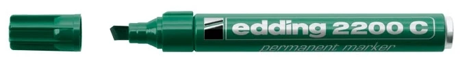 Permanentinis žymeklis Edding 2200C, kirstu galiuku, 1-5mm, žalios spalvos
