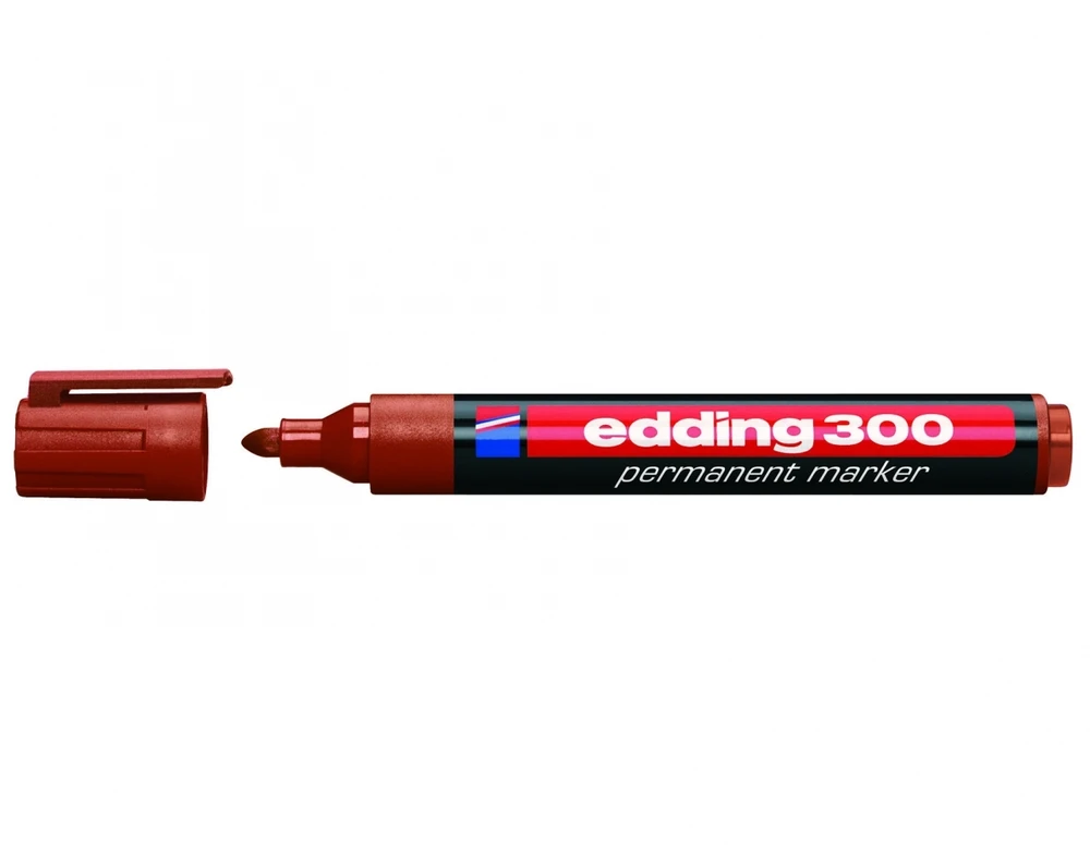Permanentinis žymeklis Edding 300, apvaliu galiuku, 1,5-3mm, rudos spalvos
