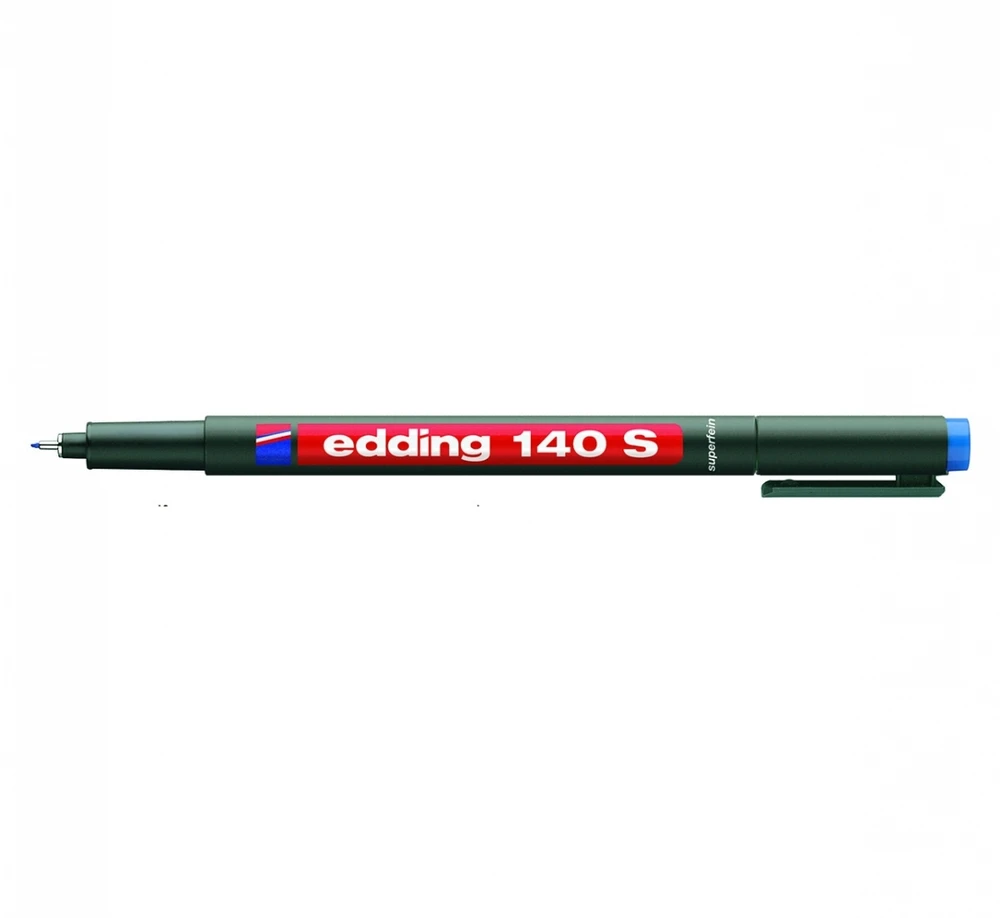 Permanentinis žymeklis-rašiklis Edding 140S OHP, apvaliu galiuku, 0.3mm, mėlynos spalvos
