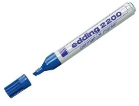 Permanetninis žymeklis Edding 2200c, kirstu galiuku, 1-5mm, mėlynos spalvos