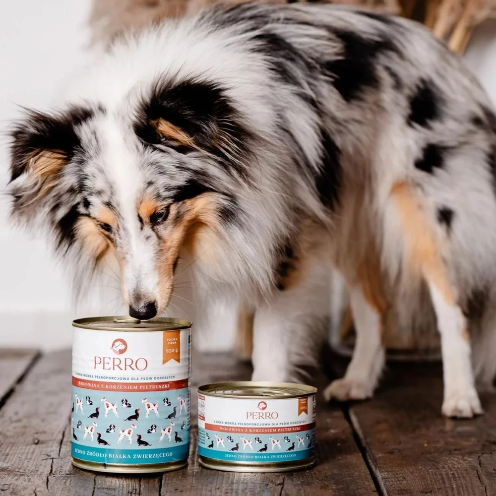 PERRO jautiena su petražolių šaknimis - šlapias šunų maistas - 850g